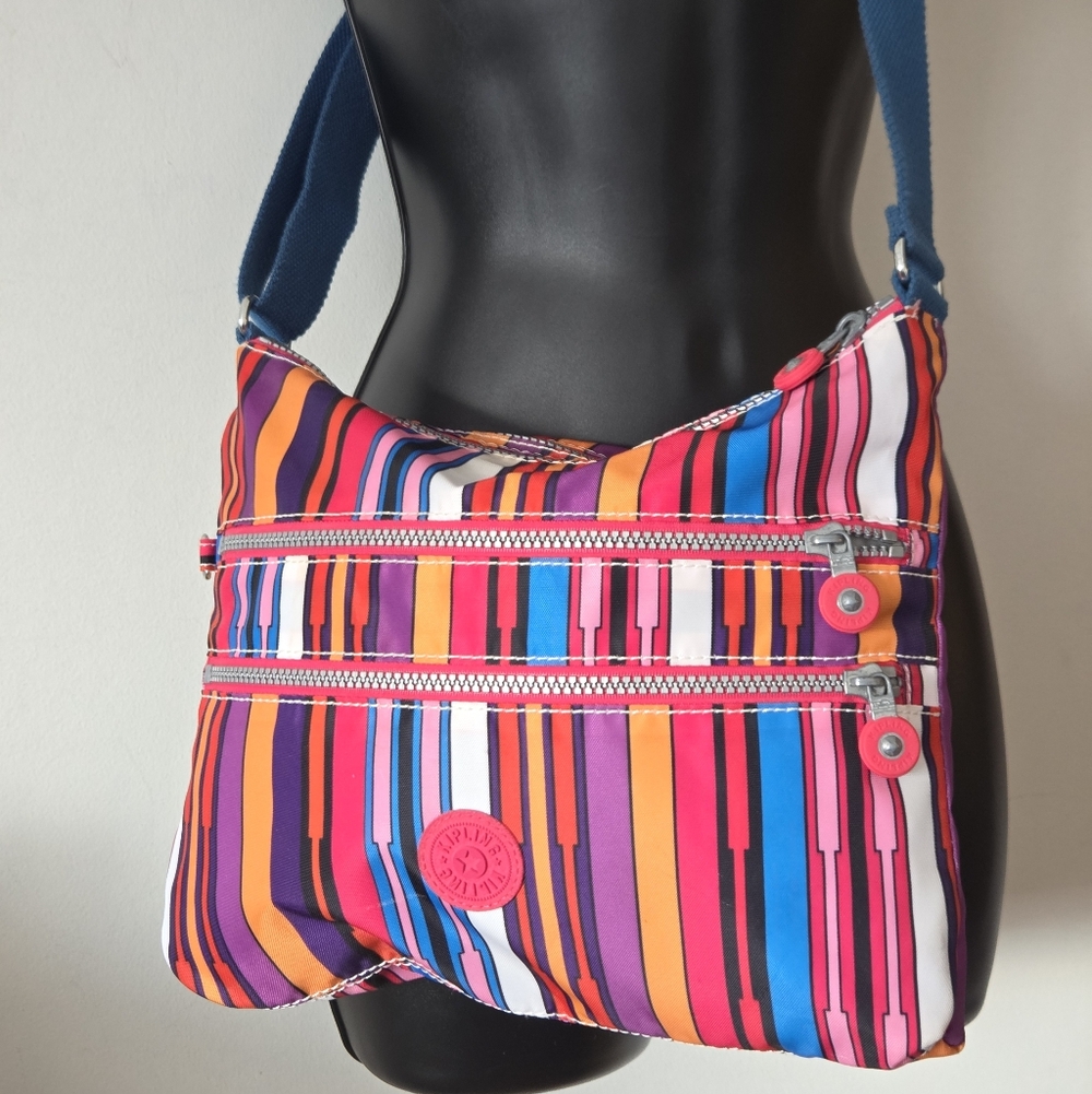 Kipling Avlar Multicolour Stripes Crossbody